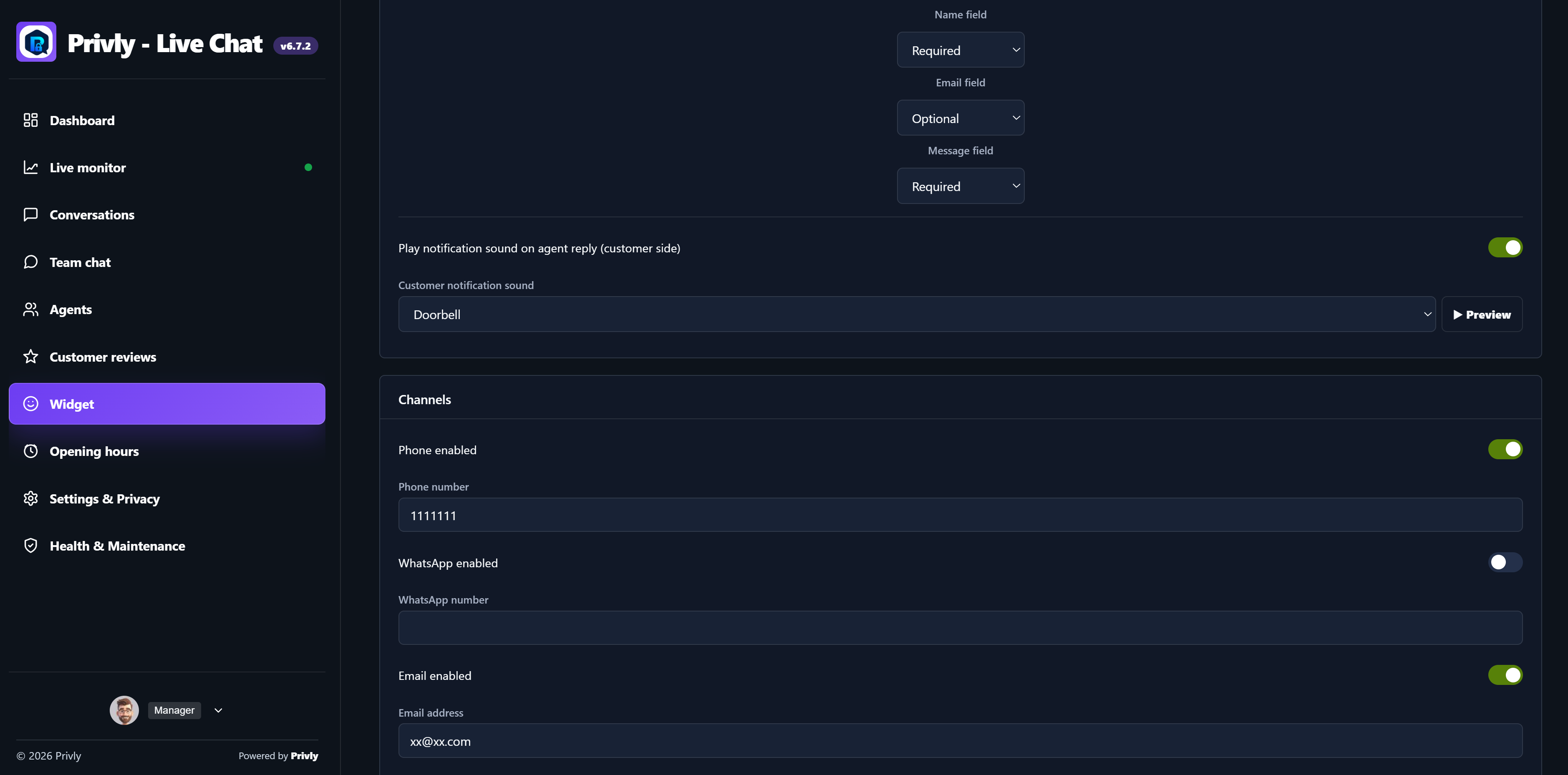 Privly Live Chat screenshot 11
