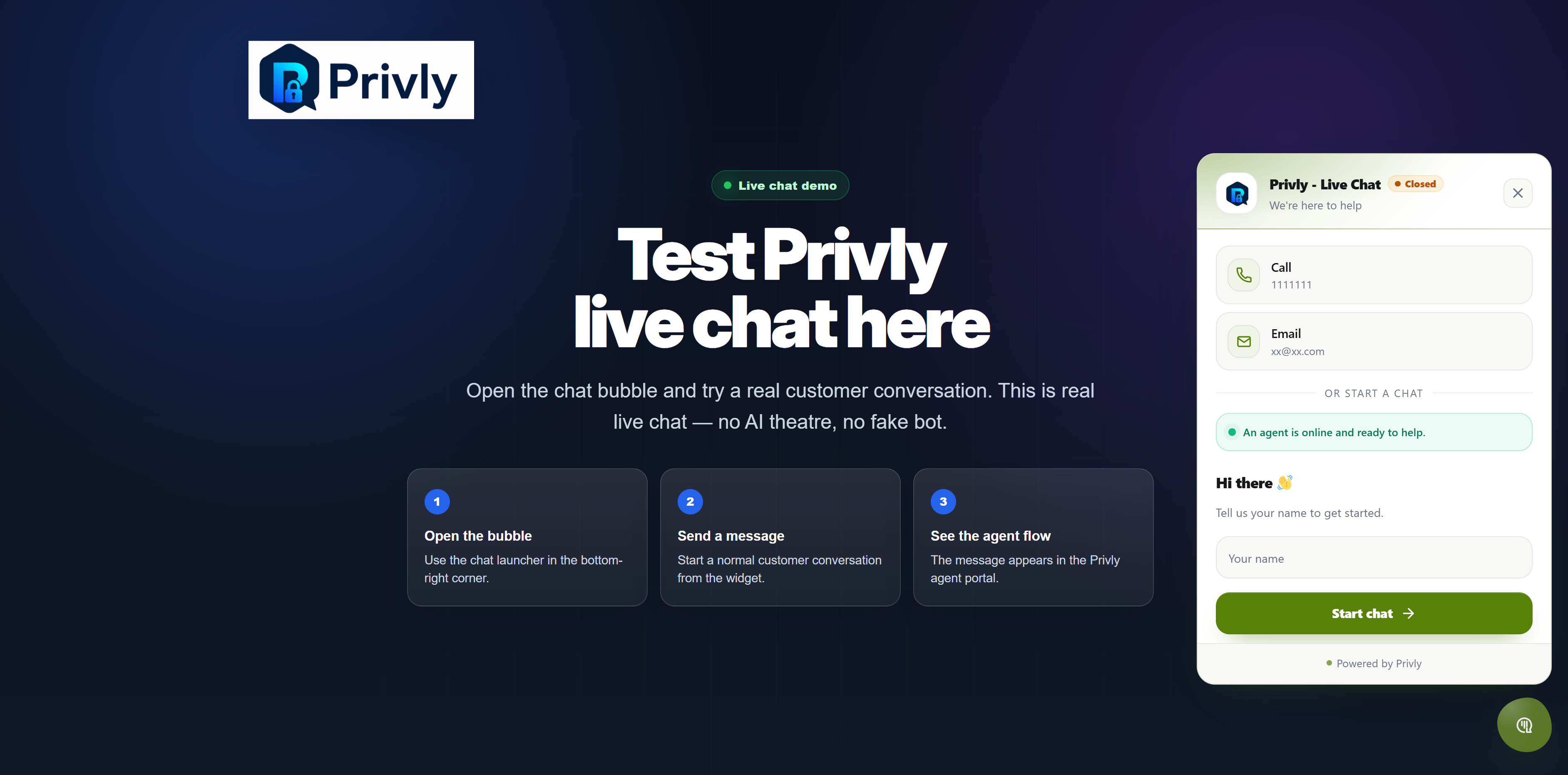 Privly Live Chat screenshot 24